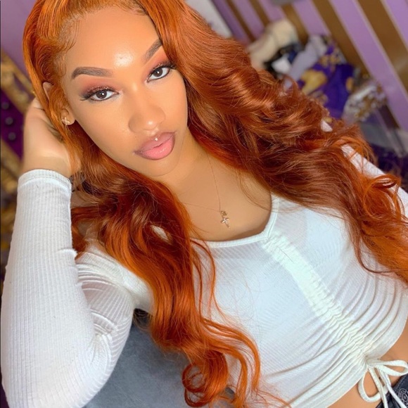 22” Light Brown/Blond/Orange Front Lace Wig Unit